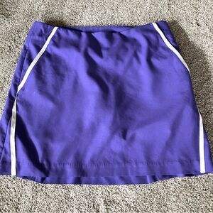 Women's Adidas Climacool Pickleball Golf Skirt/Skort Purple Sz 4 Side Zip Pocket
